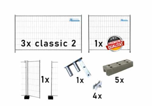 Bauzaun Paket | Set | Komplettpaket Bauzaun | Bauzauntür