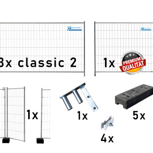 Bauzaun Paket | Set | Komplettpaket Bauzaun | Bauzauntür