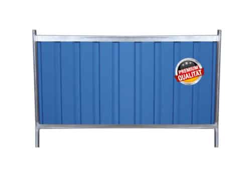 Mobilzaun Element geschlossen classic b1 blau