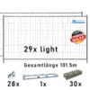 Bauzaun Paket light mit TP29 und Betonfüßen 101,5m