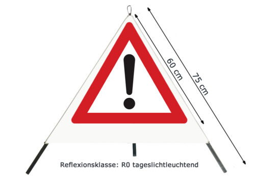 faltsignal gefahrenstelle Z101 R0 60 cm ohne Text | Nissen