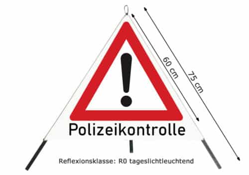 faltsignal gefahrenstelle Z101 R0 60 cm Polizeikontrolle | Nissen
