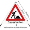 faltsignal baustelle Z123 R1 110 cm Gasarbeiten | Nissen
