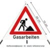 faltsignal baustelle Z123 R1 60 cm Gasarbeiten | Nissen