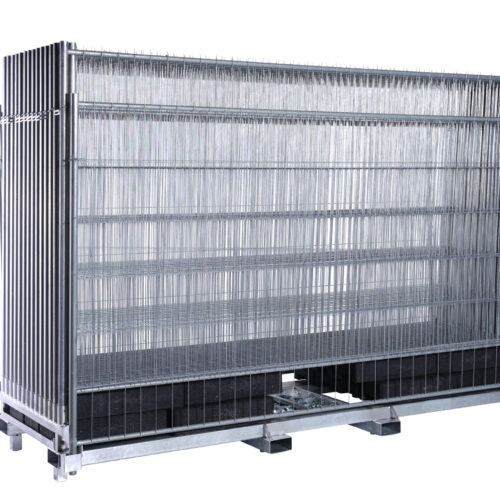 Kombipalette KP 30 für 30 Bauzäune und 30 Füsse