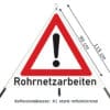 faltsignal gefahrenstelle Z101 R1 90 cm Rohrnetzarbeiten | Nissen