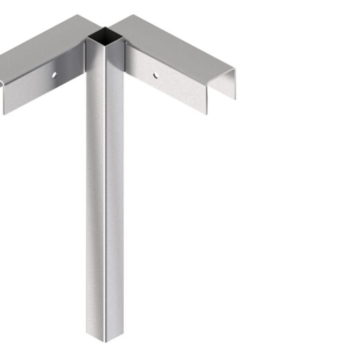 Eck-Oberteil für Metallholzbauzaunständer