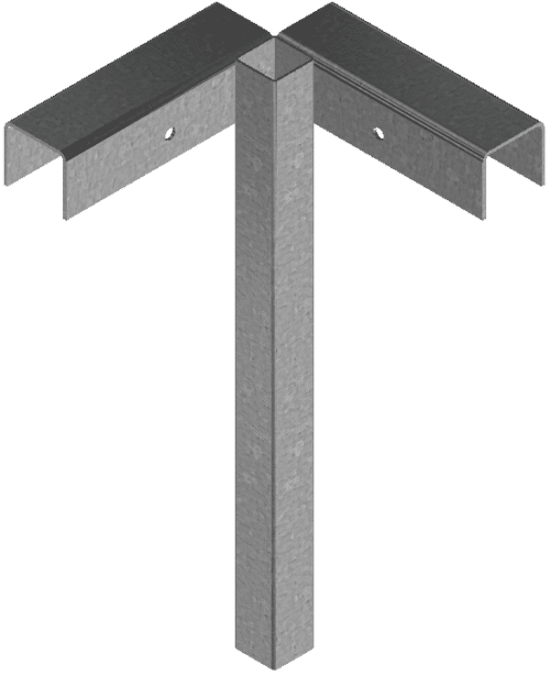 Oberteil für Eck-Holzbauzaunständer