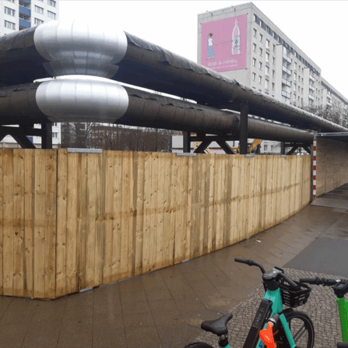 Holzbauzaun mit Massivholz Platten Set