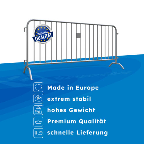 Stabiles, hochwertiges Absperrgitter aus Europa