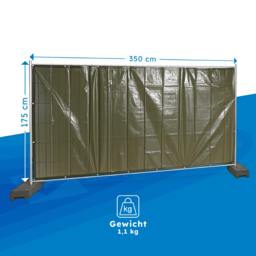 Bauzaunplane Sichtschutzplane oliv