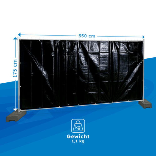 Sichtschutzplane Bauzaunplane schwarz