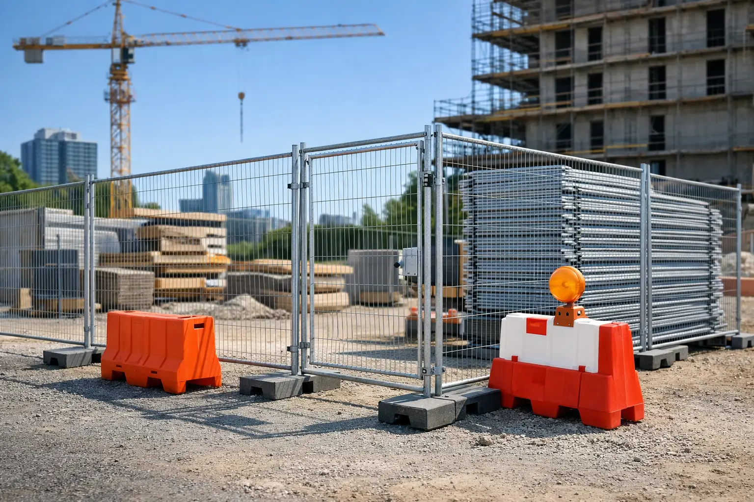 Mobilzaun Set für Baulogistik richtig wählen