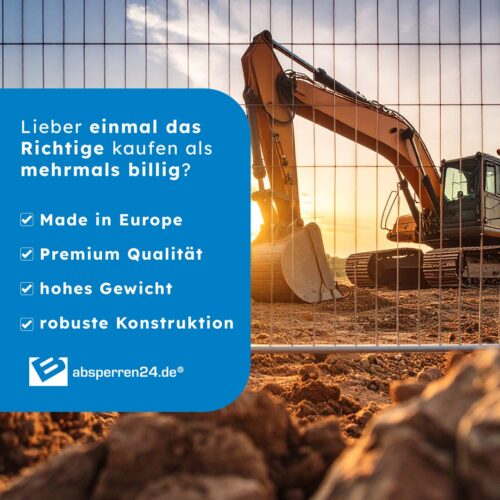 Bauzaun / Mobilzaun Element classic 2 15 Traust Baustelle